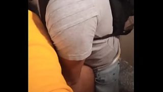 Young Stud Takes Worker’s Cock In Subway Bathroom
