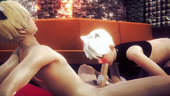 Sensual Anime Trap Alan Pleasures With Handjob And Blowjob