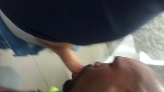 Worker Enjoying Steamy Bathhouse Fun