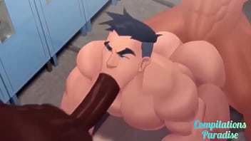 Hot Gay Cartoon Threesome Action