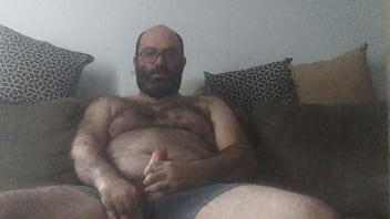 Hairy Bear Jerking Off