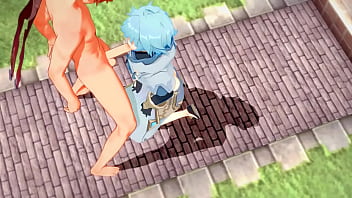 Tartaglia Dominates Crossdressed Chongyun In Genshin Yaoi Sex