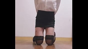 Submissive Maid Crawls Begging For Master