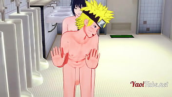 Naruto And Sasuke’s Steamy School Restroom Encounter – Raw Anal Creampie