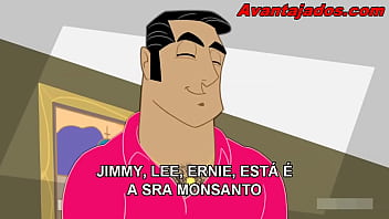 Gay Cartoon: The Big-ass Man In A Wild Orgy