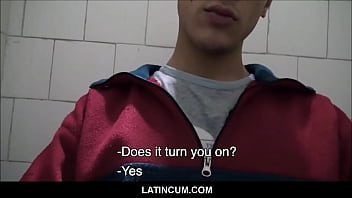 Latino Twink Wakes To Hung Stranger Offering Cash For A Quick Stall Hookup