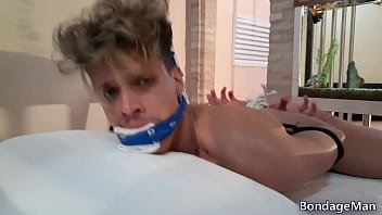 Bound And Gagged: Henrique Moans Through A Dildo-filled Climax