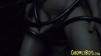 Twink Tentacle Fingered As Furry Strokes Nearby