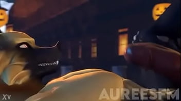Wolf Claims Lucky Bat As His Cumdump