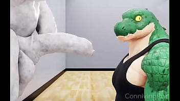 Greek Statue Teased By Playful Crocodile