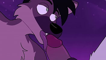 Furry Wolf Devours Twink Bird On The Beach