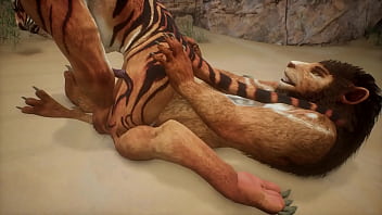 Wild Passion: Tiger And Lion’s Secret Cave Rendezvous