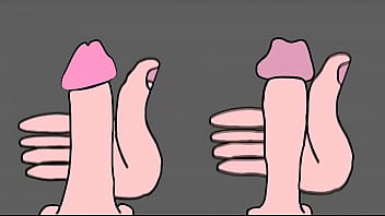 Two Straight Guys In A Hot Jerkoff Battle – Animated