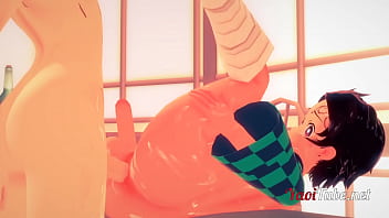 Tanjiro Dominated By Inosuke In Steamy 3d Yaoi Encounter