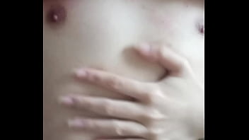 Slim Twink Caressing His Bare Chest