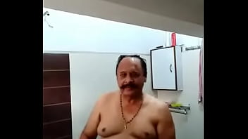 Elderly Indian Man’s Sensual Bath