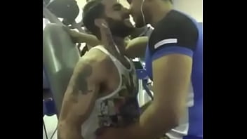 Intimate Indian Men Share Passionate Gym Kiss