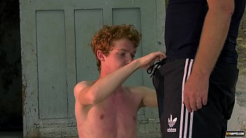 Bound Redhead Submissive Restrained For Kinky Masturbation Scene