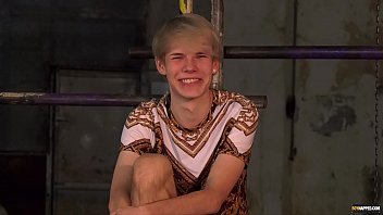 Bound Twink Endures Sensual Wax Punishment From Dominant Master