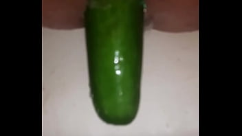 Gay Man Takes Cucumber Anally