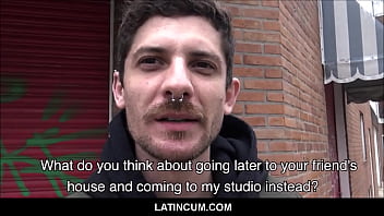 Spanish Amateur With Nose Ring Seduced By Gay Stranger For Cash