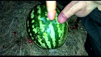 Forest Watermelon Fucked By Two Men – Russian Dirty Talk & Dildo Climax
