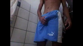 Horny Stud Cums Hard In The Bathroom