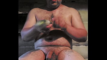 Russian Hunk With Glossy Lips Pleasures His Plump Rear Using A Fresh Store-bought Cucumber