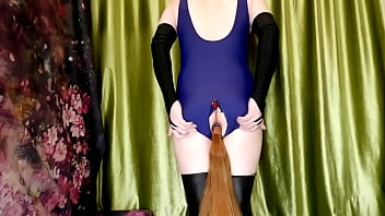 Playful Pony Boy Teases In Japanese Swimsuit